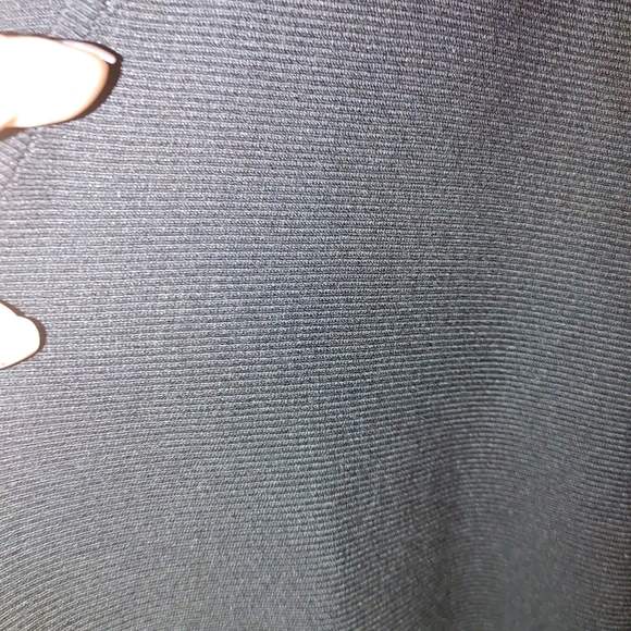 Abbott Elementary Black Midi Knit Dress With Tie Around Waist, Size Medium, NWT - Picture 8 of 9